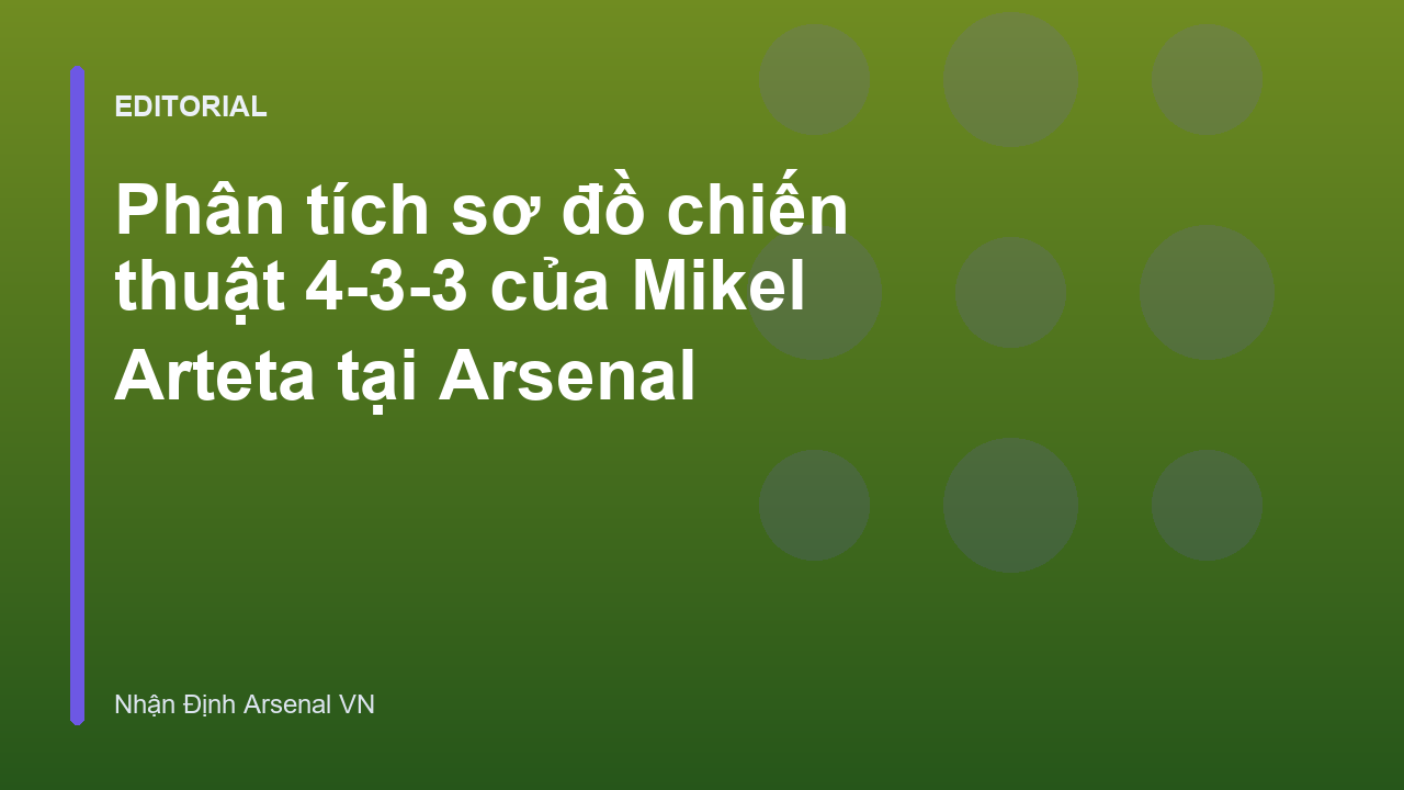 Sơ đồ chiến thuật 4-3-3 của Arsenal dưới thời Mikel Arteta